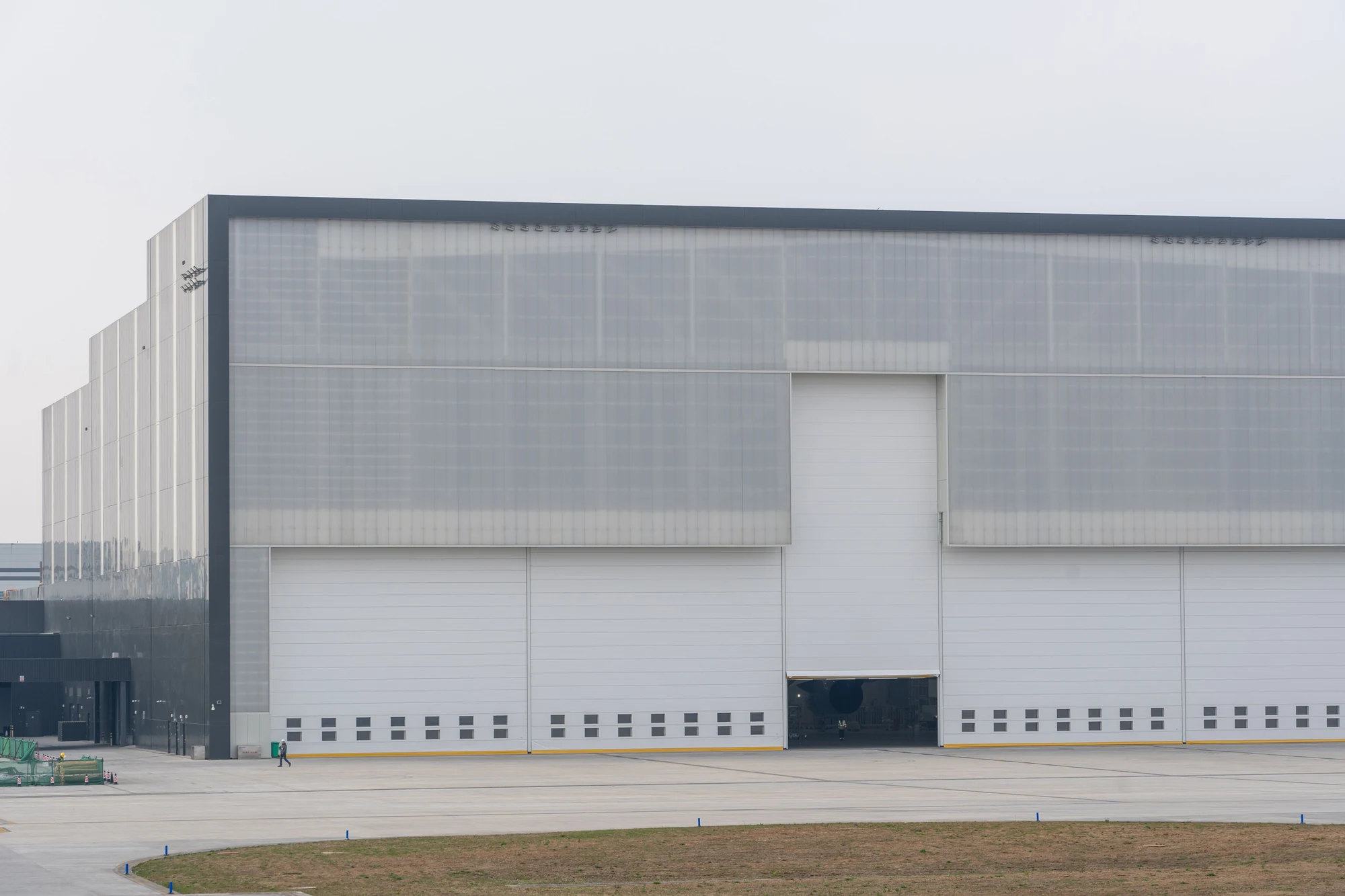 Contemporary commercial building with a striking architectural facade